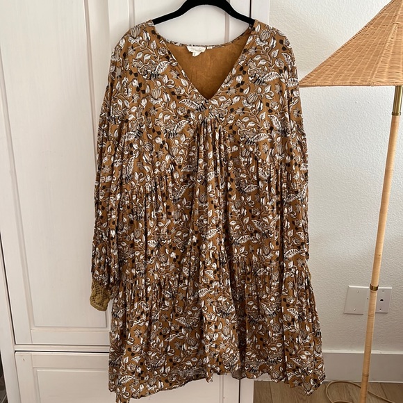Anthropologie Let Me Be Jemma Floral Tunic Dress Size 14 - Picture 4 of 12